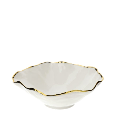 ciotola bianca e oro
