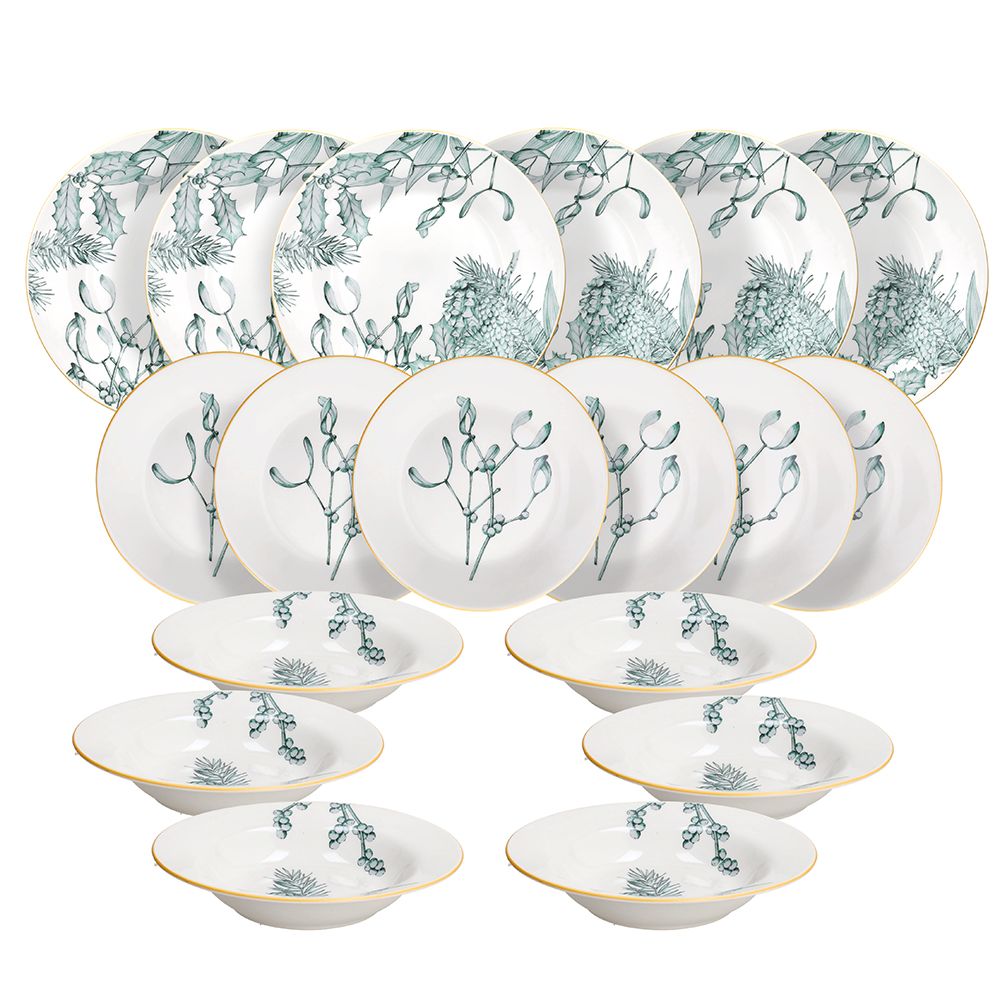 set di piatti natalizio