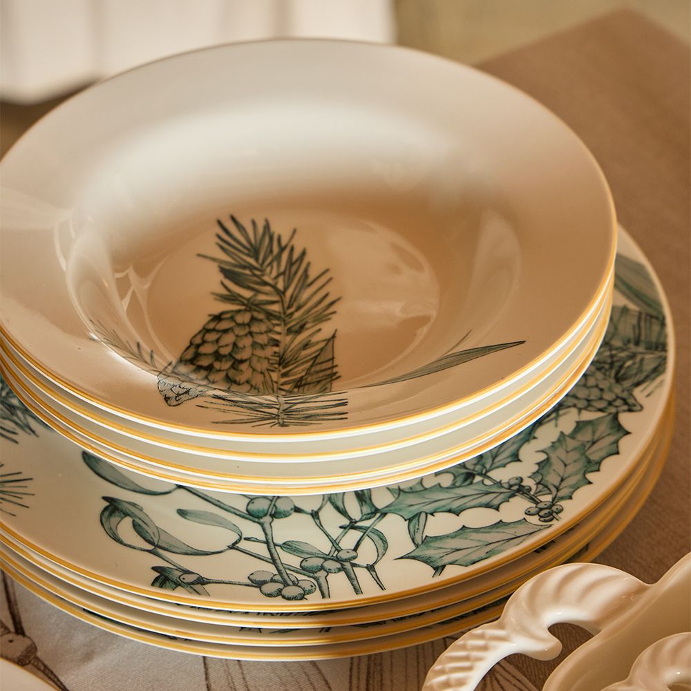 set di piatti natalizio