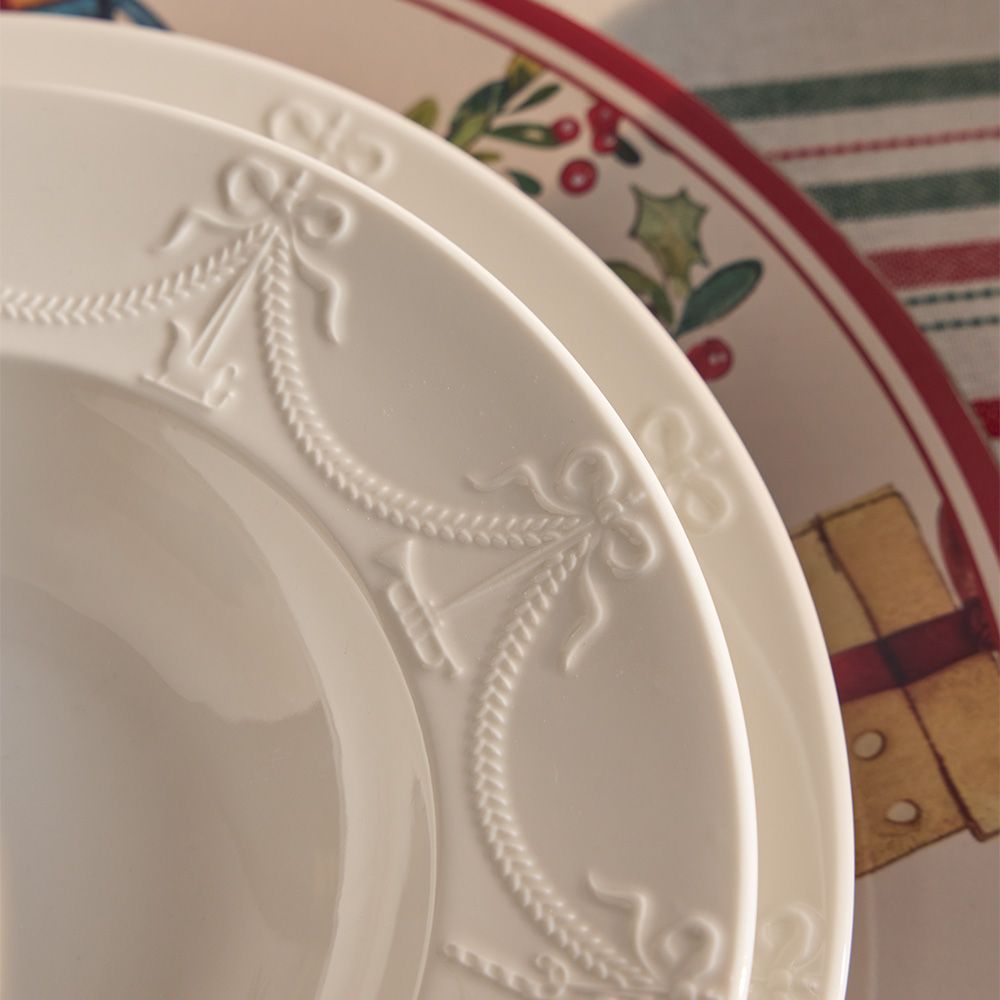 set di piatti natalizio