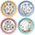 set 4 piatti dessert
